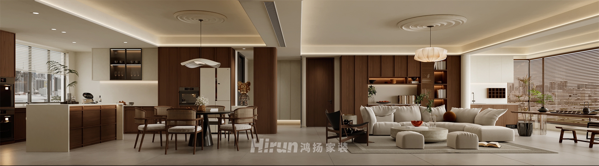建發央著235㎡復古風潮大平層 裝修案例效果圖-3