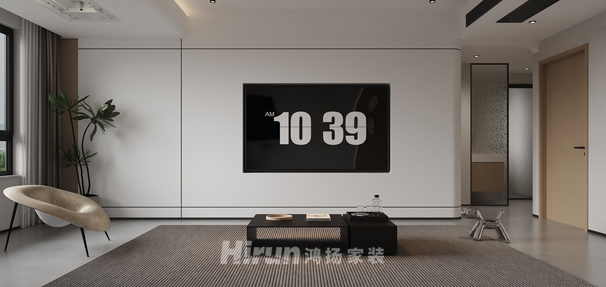 都市蘭亭140㎡雅致現代四居室 裝修案例效果圖-1