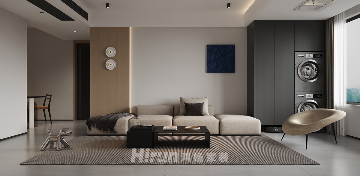 都市蘭亭140㎡雅致現代四居室 裝修案例效果圖-9