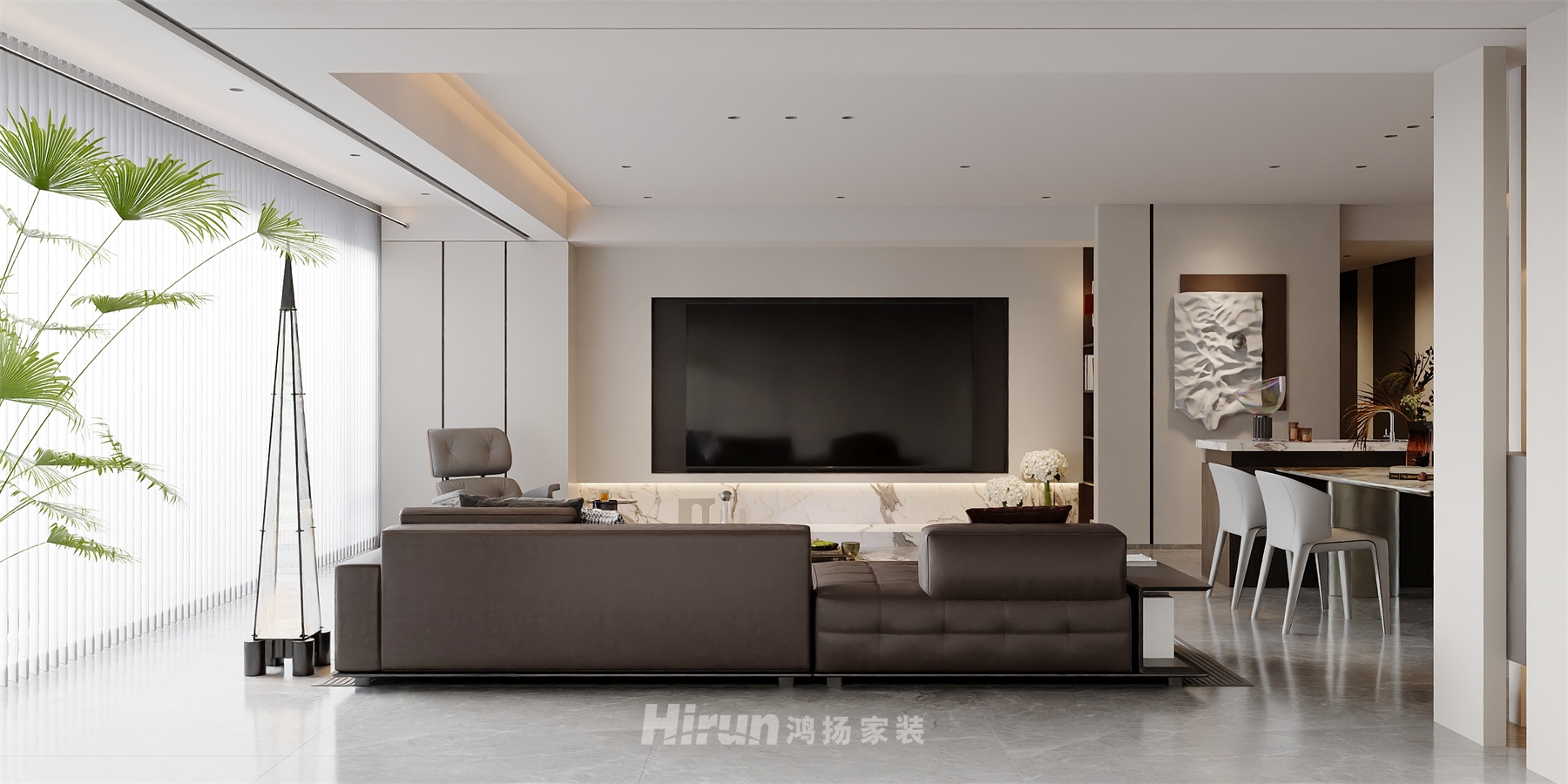 建發(fā)和著146㎡雅致現(xiàn)代四居室 裝修案例效果圖-1