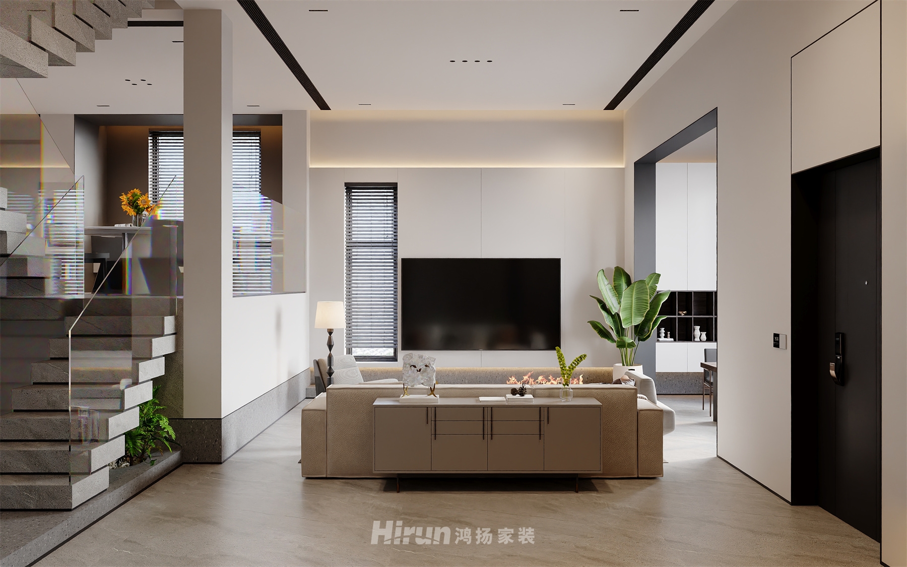森林海160㎡雅致現代復式 裝修案例效果圖-4
