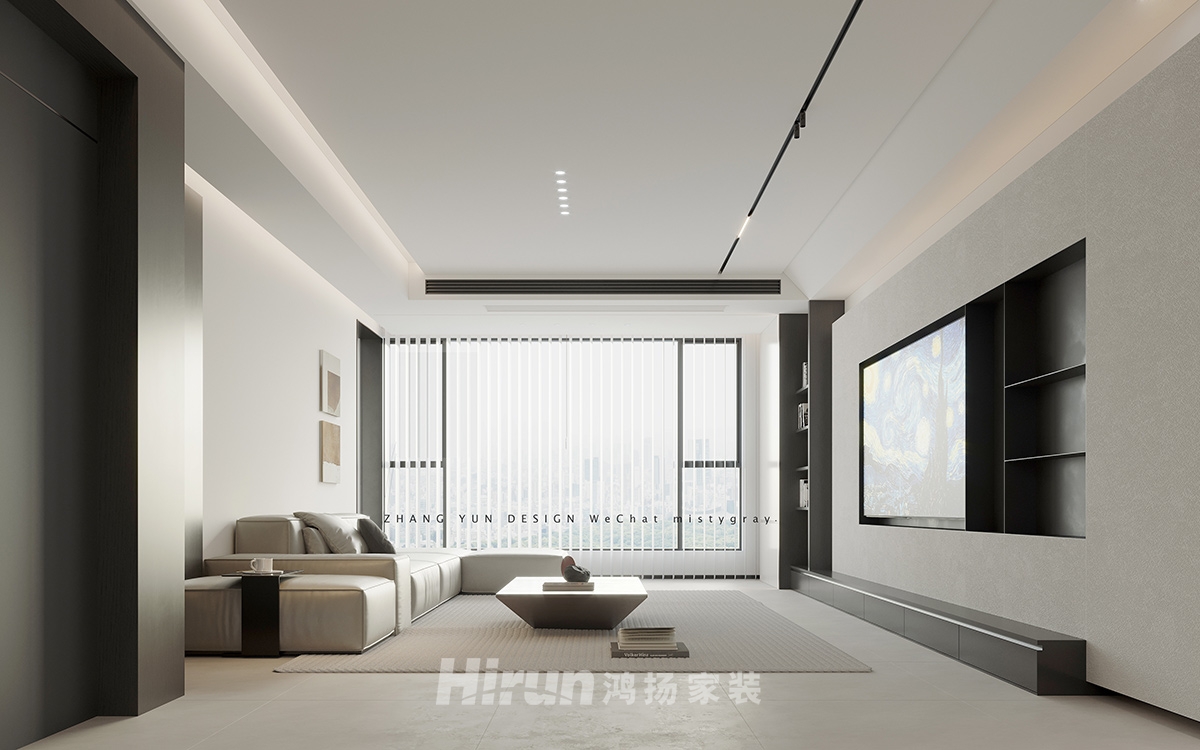 建發央璽160㎡雅致現代四居室 裝修案例效果圖-4