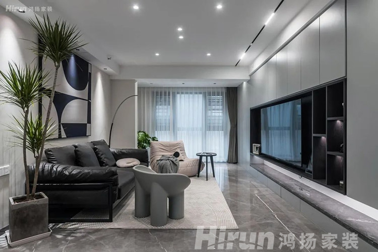 130㎡雅致空間，重點(diǎn)突出收納+優(yōu)化裝飾，質(zhì)享灰調(diào)美學(xué)生活