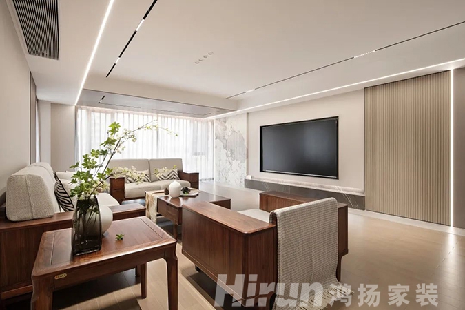 200㎡現代主義東方構建丨疏影橫斜 暗香浮動月恒升